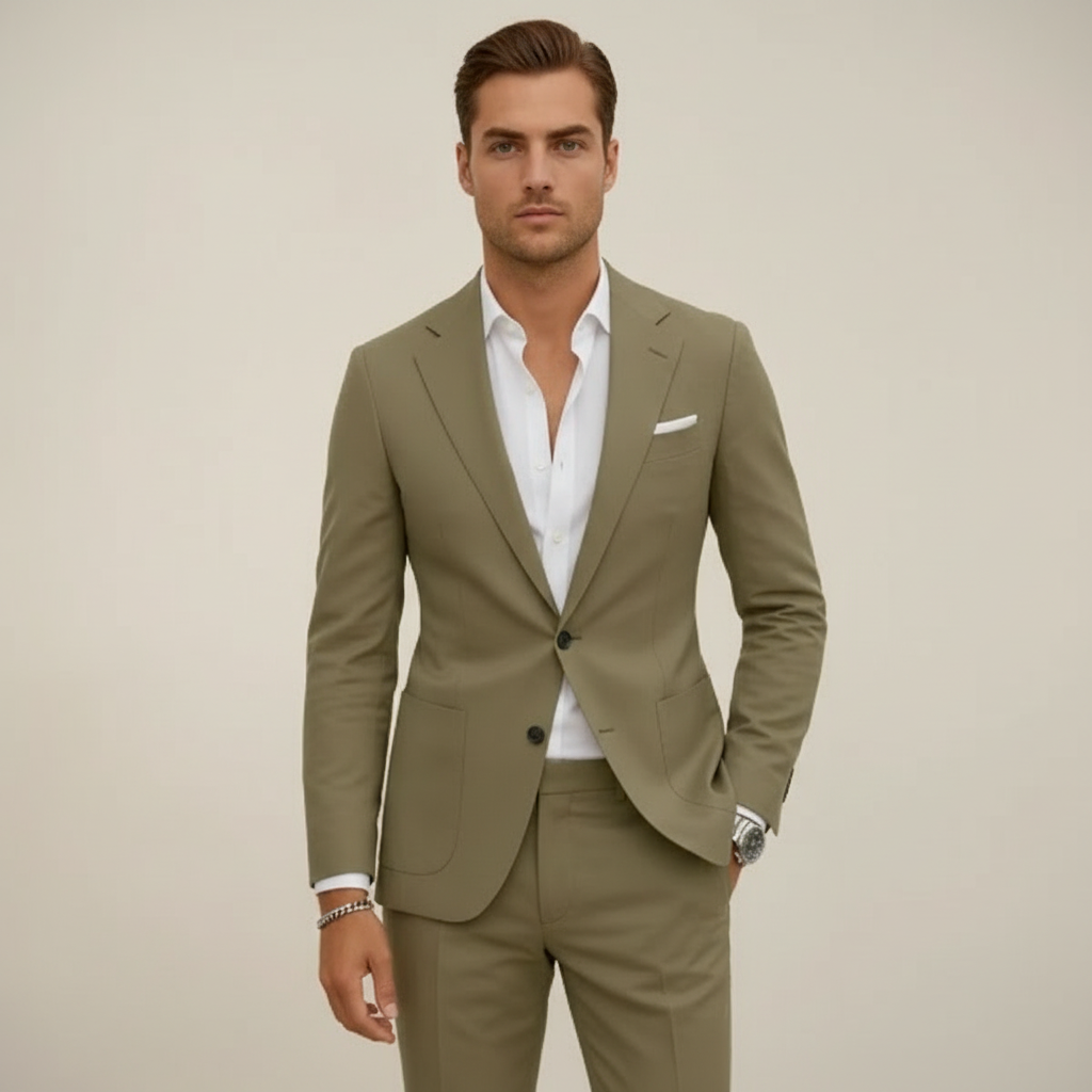 Jackson | Men's Two Piece Suit With Notch Lapel And Button Closure | Formal