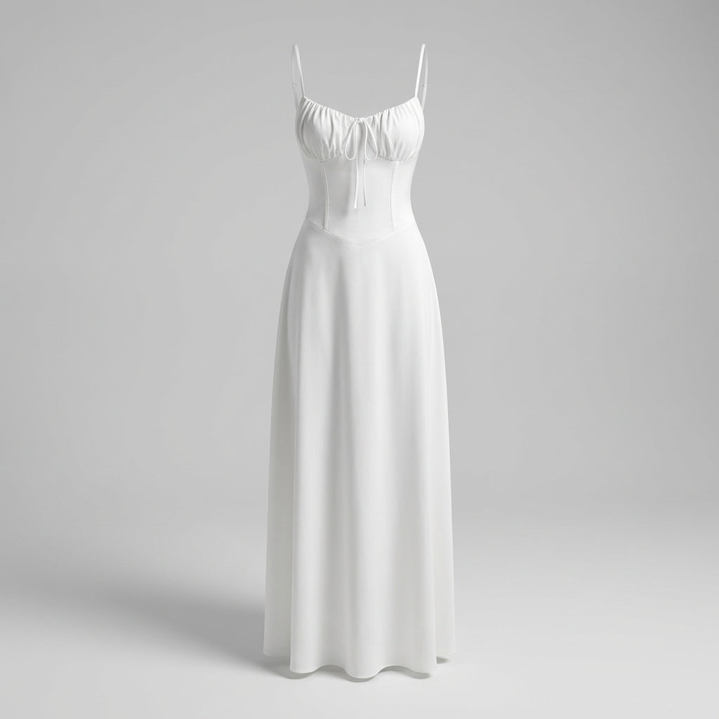 Lara | Women’s Day Maxi Dress With Spaghetti Straps And Sweetheart Neckline | Maxi