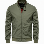 Liam | Men's Bomber Jacket With Zip Closure And High Neck | Casual