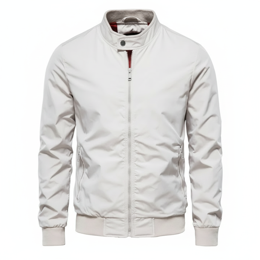 Liam | Men's Bomber Jacket With Zip Closure And High Neck | Casual