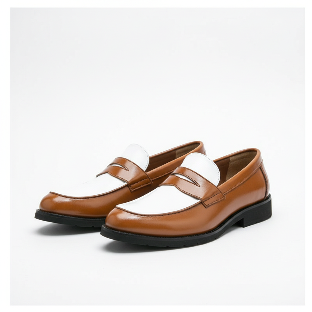 Liam | Men's Loafers With Slip-On Design And Contrast Panel | Smart Casual