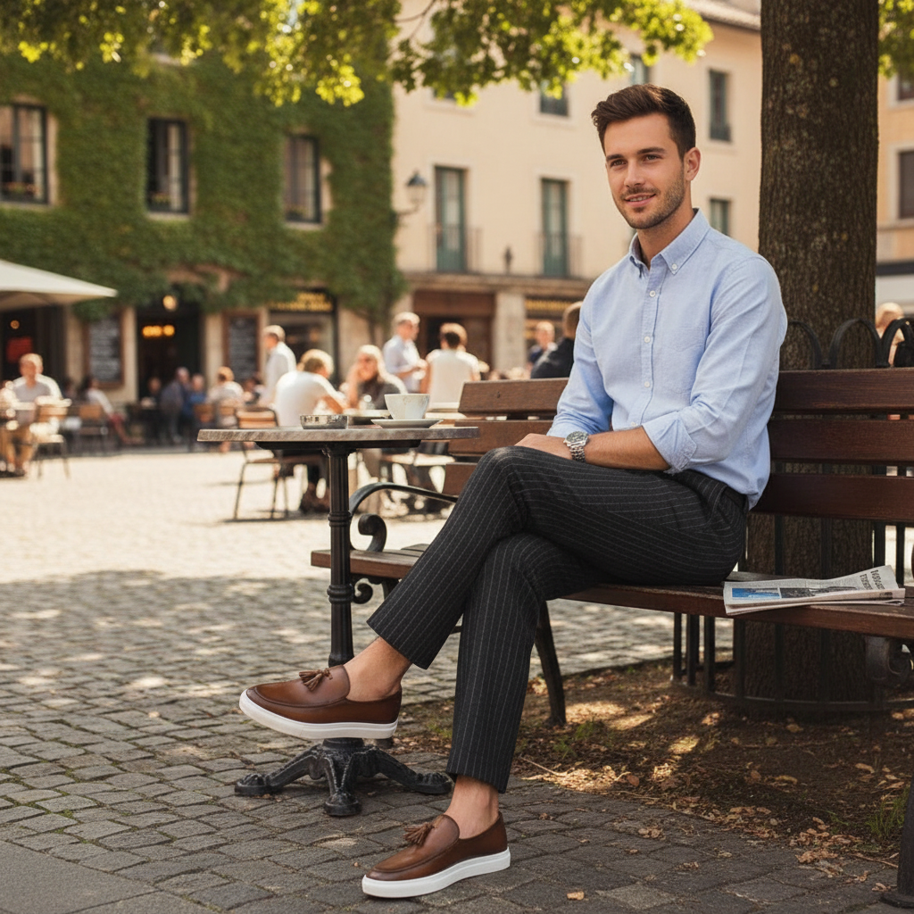 Liam | Men's Loafers With Slip On Design And Tassel Detail | Smart Casual