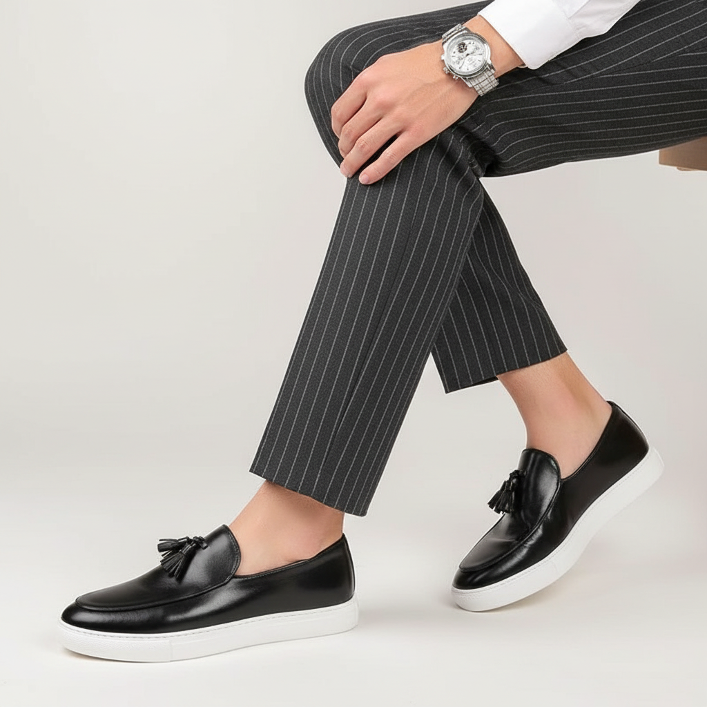 Liam | Men's Loafers With Slip On Design And Tassel Detail | Smart Casual