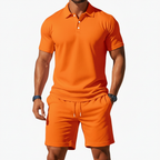 Liam | Men's Polo Shirt With Short Sleeves And Button Placket | Casual