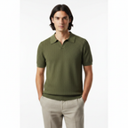 Liam | Men's Polo Shirt With Textured Knit And Short Sleeves | Casual