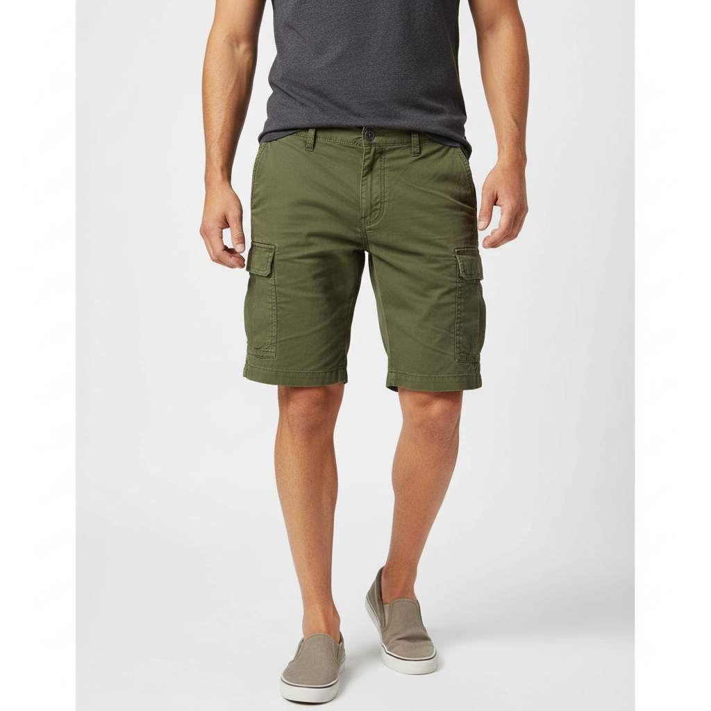 Liam | Men's Shorts With Cargo Pockets And Zip Closure | Casual