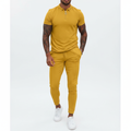 Liam | Men's Summer Set With Zip Polo Shirt And Drawstring Pants | Sporty