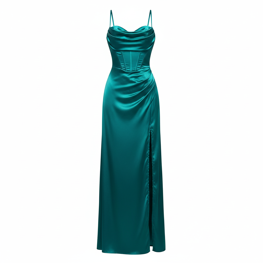 Lily | Women’s Cocktail Maxi Dress With Cowl Neckline And High Slit | Glamorous
