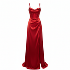 Lily | Women’s Cocktail Maxi Dress With Cowl Neckline And High Slit | Glamorous