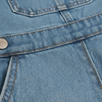 Liora | Women's Denim Jumpsuit With Belted Waist And Zip Closure