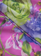 Liora | Women's Floral Maxi Dress With Tie Waist And Cape Sleeves