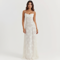 Liora | Women's Formal Maxi Dress With Wrap V Neck And Printed Design