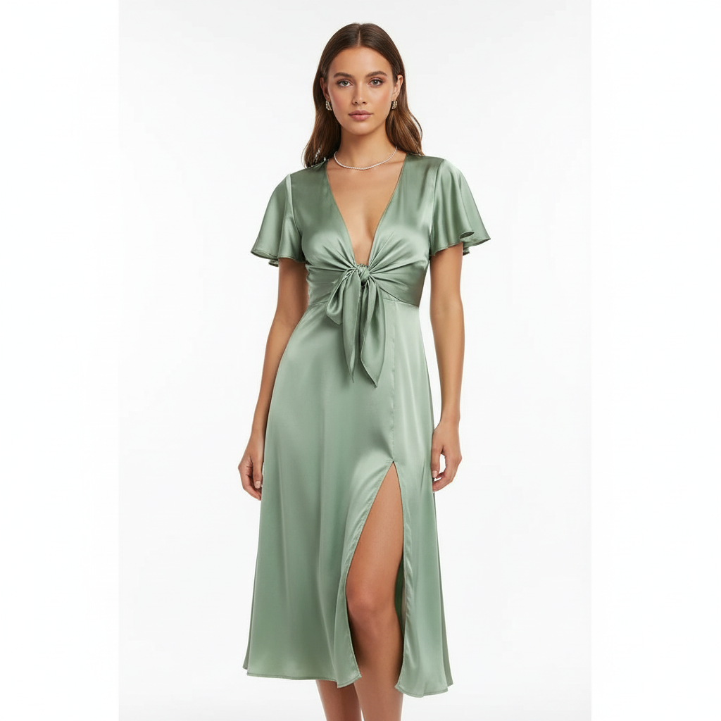 Liora | Women's Graduation Midi Dress With Floral Pattern And Sweetheart Fit