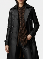 Liora | Women's Trench Coat With Button Front And Notched Collar