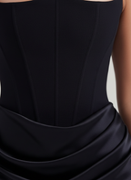 Liora | Women's Wedding Guest Dress With Deep V Neck And Pleated Finish
