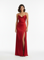 Liora | Women's Wedding Guest Dress With Waist Twist Design And Plunging Neckline