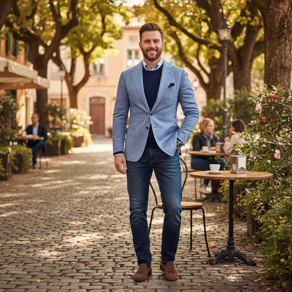 Lucas | Men's Blazer With Notch Lapel And Button Front | Smart Casual
