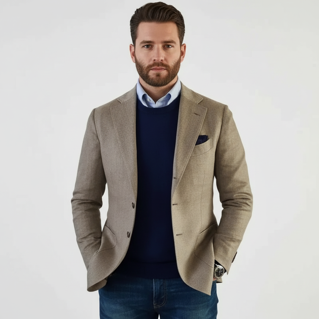 Lucas | Men's Blazer With Notch Lapel And Button Front | Smart Casual