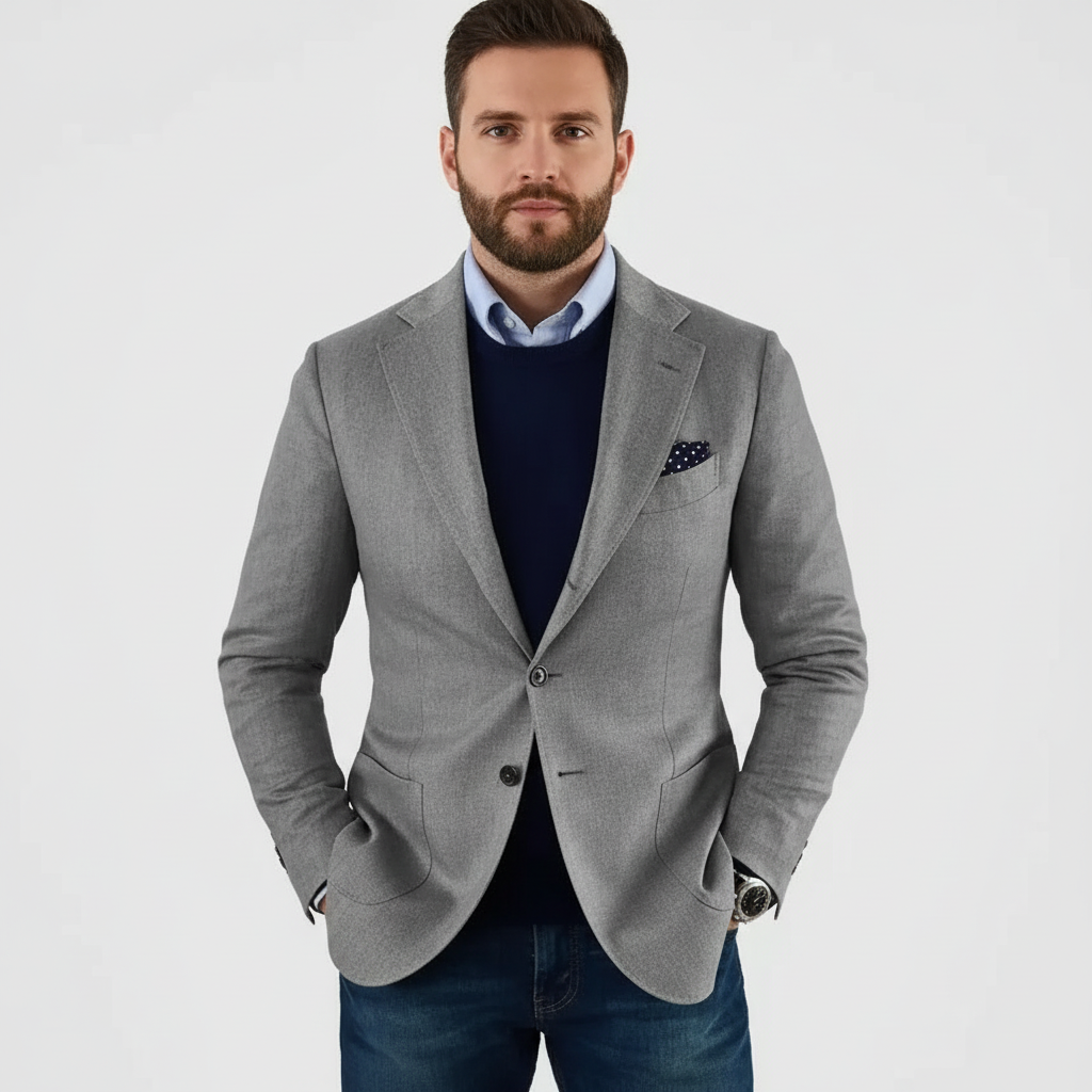 Lucas | Men's Blazer With Notch Lapel And Button Front | Smart Casual