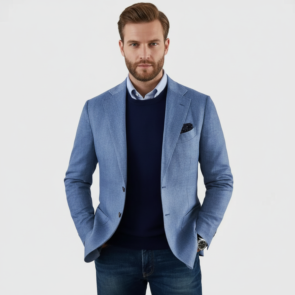 Lucas | Men's Blazer With Notch Lapel And Button Front | Smart Casual