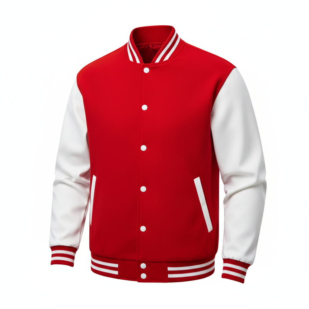 Lucas | Men's Bomber Jacket With Contrast Sleeves And Snap Buttons | Casual