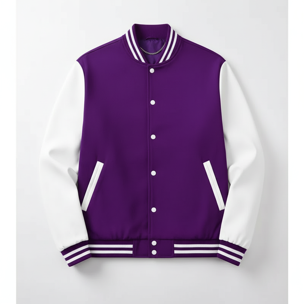 Lucas | Men's Bomber Jacket With Contrast Sleeves And Snap Buttons | Casual