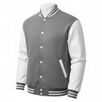 Lucas | Men's Bomber Jacket With Contrast Sleeves And Snap Buttons | Casual