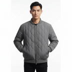 Lucas | Men's Bomber Jacket With Quilted Texture And Zip Closure | Casual