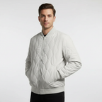 Lucas | Men's Bomber Jacket With Quilted Texture And Zip Closure | Casual