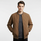 Lucas | Men's Bomber Jacket With Quilted Texture And Zip Closure | Casual