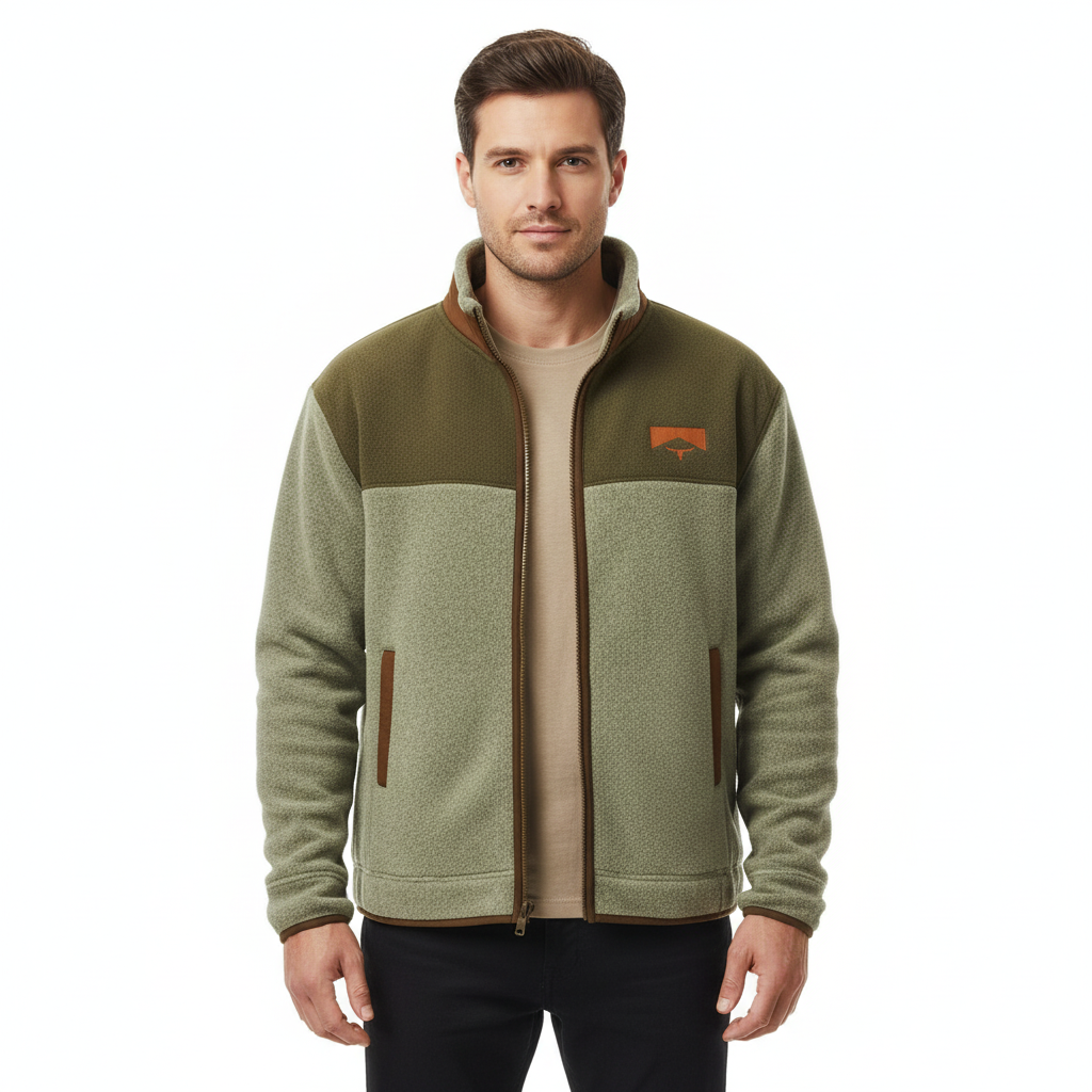 Lucas | Men's Sherpa Jacket With High Neck And Zip Closure | Outdoor