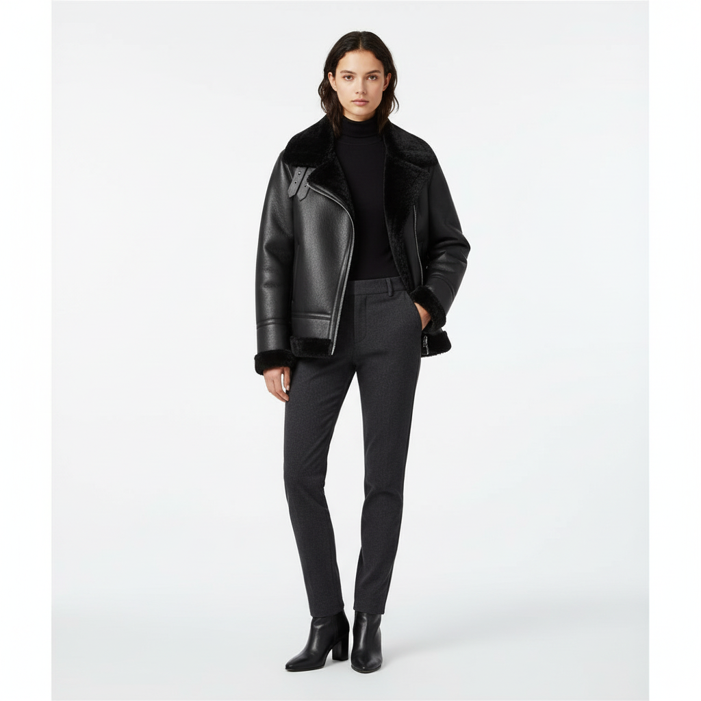 Lucas | Men's Sherpa Jacket With Zip Closure And High Neck | Winter