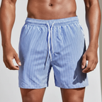 Lucas | Men's Swim Short With Drawstring Waist And Striped Design | Summer