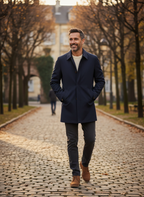 Lucas | Men's Trench Coat With Button Closure And Side Pockets | Classic