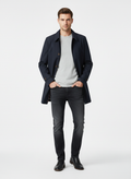 Lucas | Men's Trench Coat With Button Closure And Side Pockets | Classic