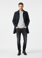Lucas | Men's Trench Coat With Button Closure And Side Pockets | Classic