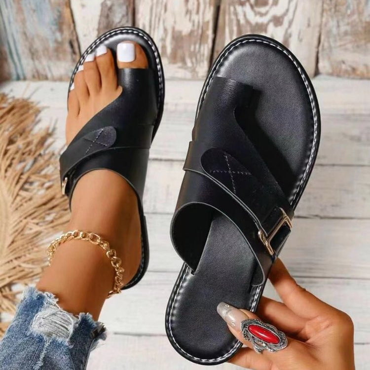 Luella | Women’s Sandals With Toe Loop And Crossover Strap | Orthopaedic