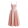 Luna | Women’s Formal Midi Dress With Spaghetti Straps And Sweetheart Neckline | Elegant