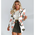 Madison | Women's Blazer And Skirt Co-ord Set With Gold Buttons And Pleated Skirt | Chic