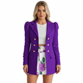 Madison | Women's Blazer And Skirt Co-ord Set With Gold Buttons And Pleated Skirt | Chic