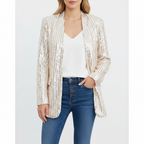 Madison | Women's Blazer With Sequin Texture And Notch Lapel | Glamorous
