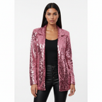 Madison | Women's Blazer With Sequin Texture And Notch Lapel | Glamorous