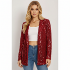 Madison | Women's Blazer With Sequin Texture And Notch Lapel | Glamorous