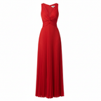 Madison | Women's Graduation Midi Dress With Pleated Skirt And V-Neckline | Elegant
