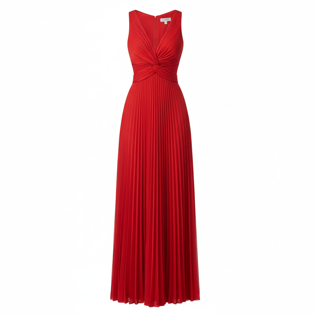 Madison | Women's Graduation Midi Dress With Pleated Skirt And V-Neckline | Elegant