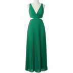 Madison | Women's Graduation Midi Dress With Pleated Skirt And V-Neckline | Elegant