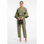 Madison | Women's Jumpsuit With Long Sleeves And Flap Pocket Detail | Modern