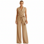 Madison | Women's Jumpsuit With Sleeveless Design And Waist Tie Detail | Elegant