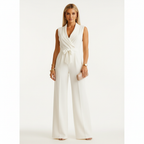 Madison | Women's Jumpsuit With Sleeveless Design And Waist Tie Detail | Elegant