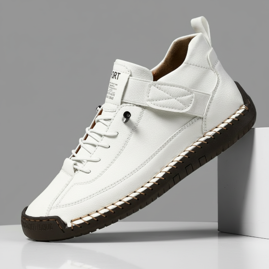 Madison | Women's Lace-Up Sneakers With Low-Top Design And Strap Detail | Casual